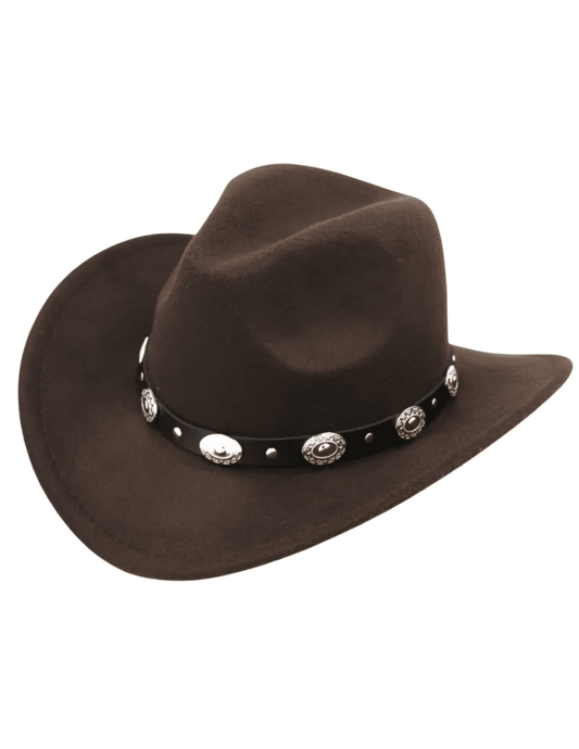 Austin Blaze Felt Western Concho Belt Hat