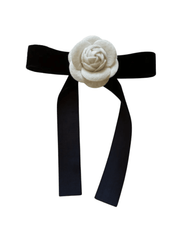 Fleur de Camélia Camellia Velvet Ribbon Brooch