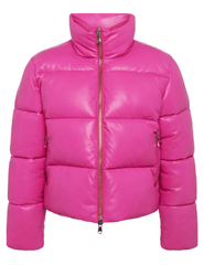 L'Agence Larsen Vegan Leather Puffer Jacket