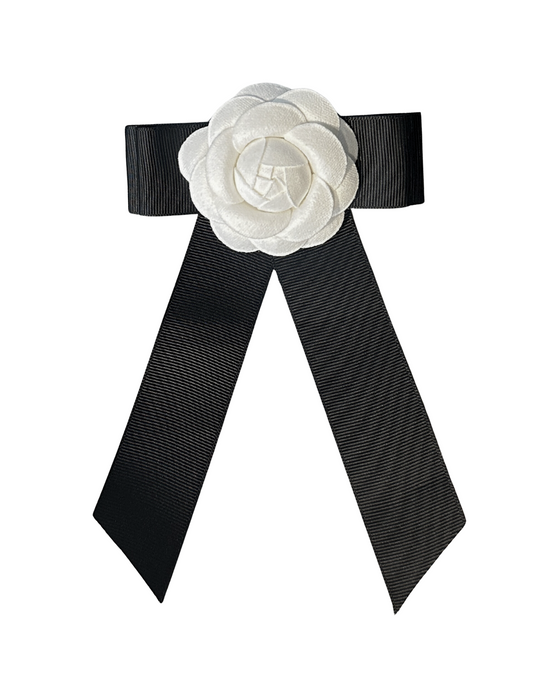 Fleur de Camélia Camellia Grosgrain Ribbon Brooch