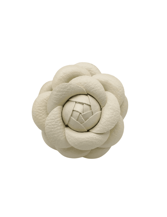 Fleur de Camélia Vegan Leather Camellia Brooch