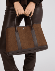 Steven Dann Large Leather Herringbone Tote