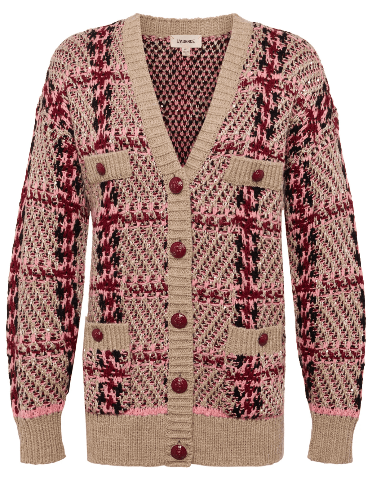 PRE-ORDER-L'Agence Macie Houndstooth Cardigan