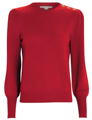 Veronica Beard Nelia Button Cashmere Pullover