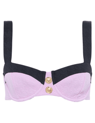 L'Agence Alexandria Color-Block Balconette Bikini Top