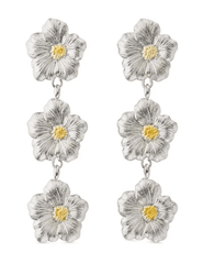 Fleur de Camélia Trio Flower Dangle Earrings