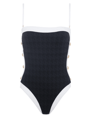 L'Agence Tory Square Neck One Piece Swimsuit