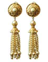 Fleur de Camélia Baroque Pearl Tassel Earrings