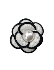 Fleur de Camélia Woven Pearl Flower Brooch