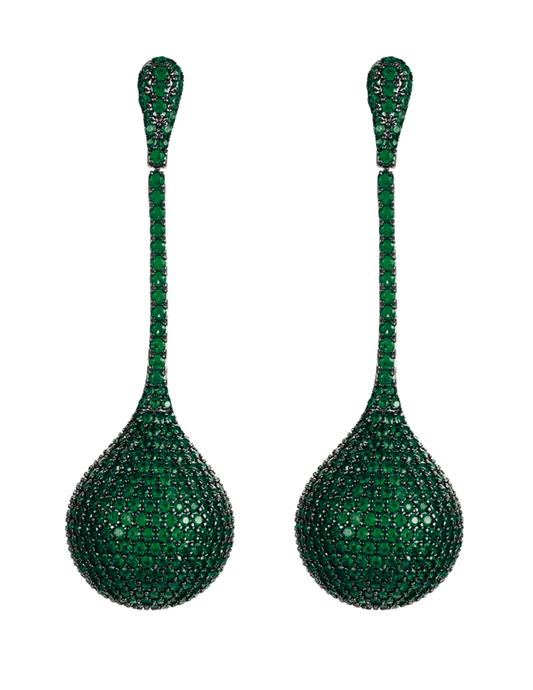 Fleur de Camélia Embellished Drop Earring