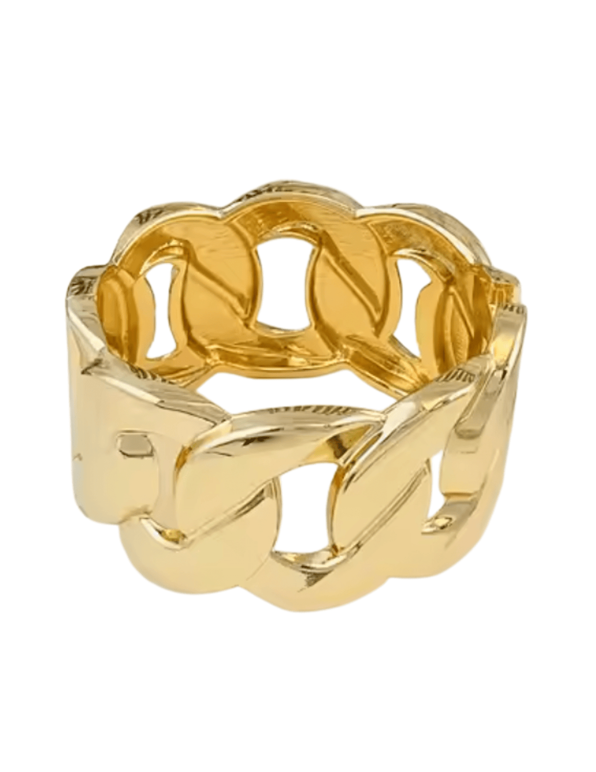 Fleur de Camélia Cuban Chain Cuff Bracelet