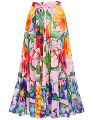 St. Barths La Robe Tiered Maxi Cover-Up Skirt