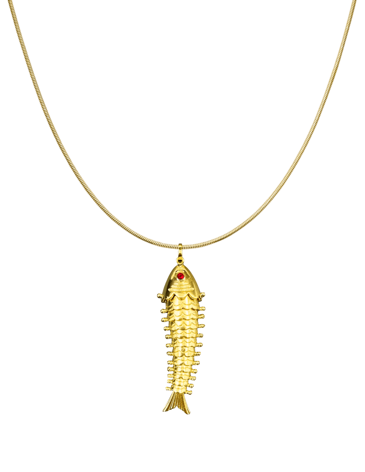St. Barths La Robe Articulated Fish Pendant Necklace