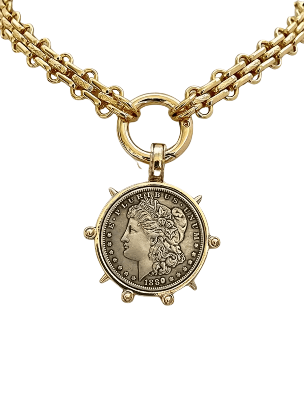 Fleur de Camélia 1880 Dollar Multi-Link Chain Necklace