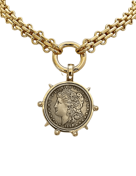 Fleur de Camélia 1880 Dollar Multi-Link Chain Necklace