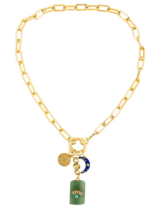 Austin Blaze Jade Evil Eye Charm Necklace