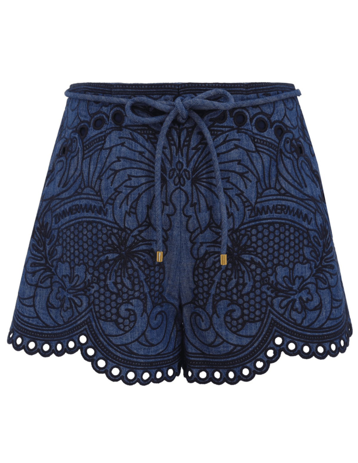 PRE-ORDER-Zimmermann Coco Embroidered Denim Short