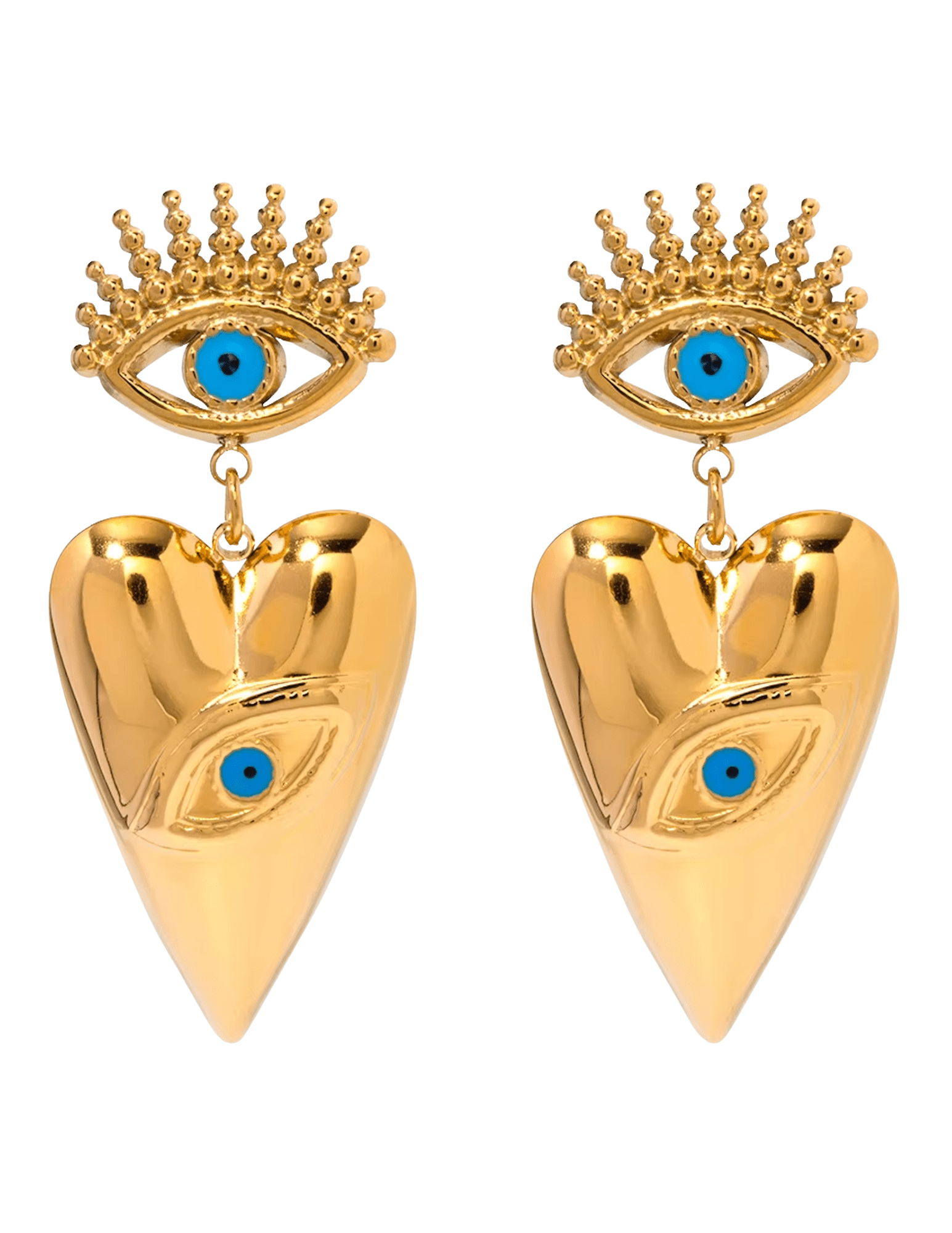 Fleur de Camélia - Fleur de Camélia Kyra Heart Eye Earrings - Buy Online