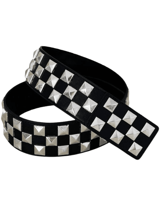 Steven Dann - Steven Dann The Fred Thick Leather Studded Belt - Buy Online