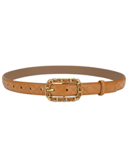 Fleur de Camélia - PRE-ORDER-Fleur de Camélia Kimmy Quilted Leather Chain Buckle Belt - Buy Online