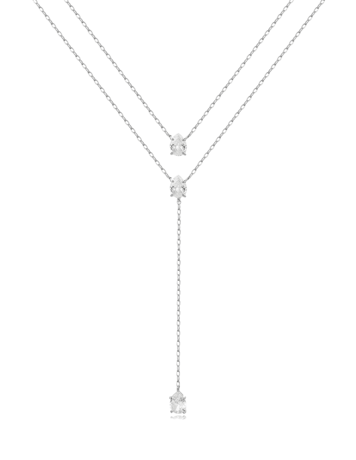 Austin Blaze Cubic Zirconia Lariat Layered Necklace