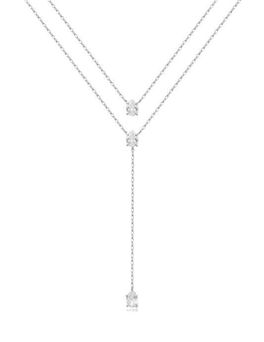 Austin Blaze Cubic Zirconia Lariat Layered Necklace
