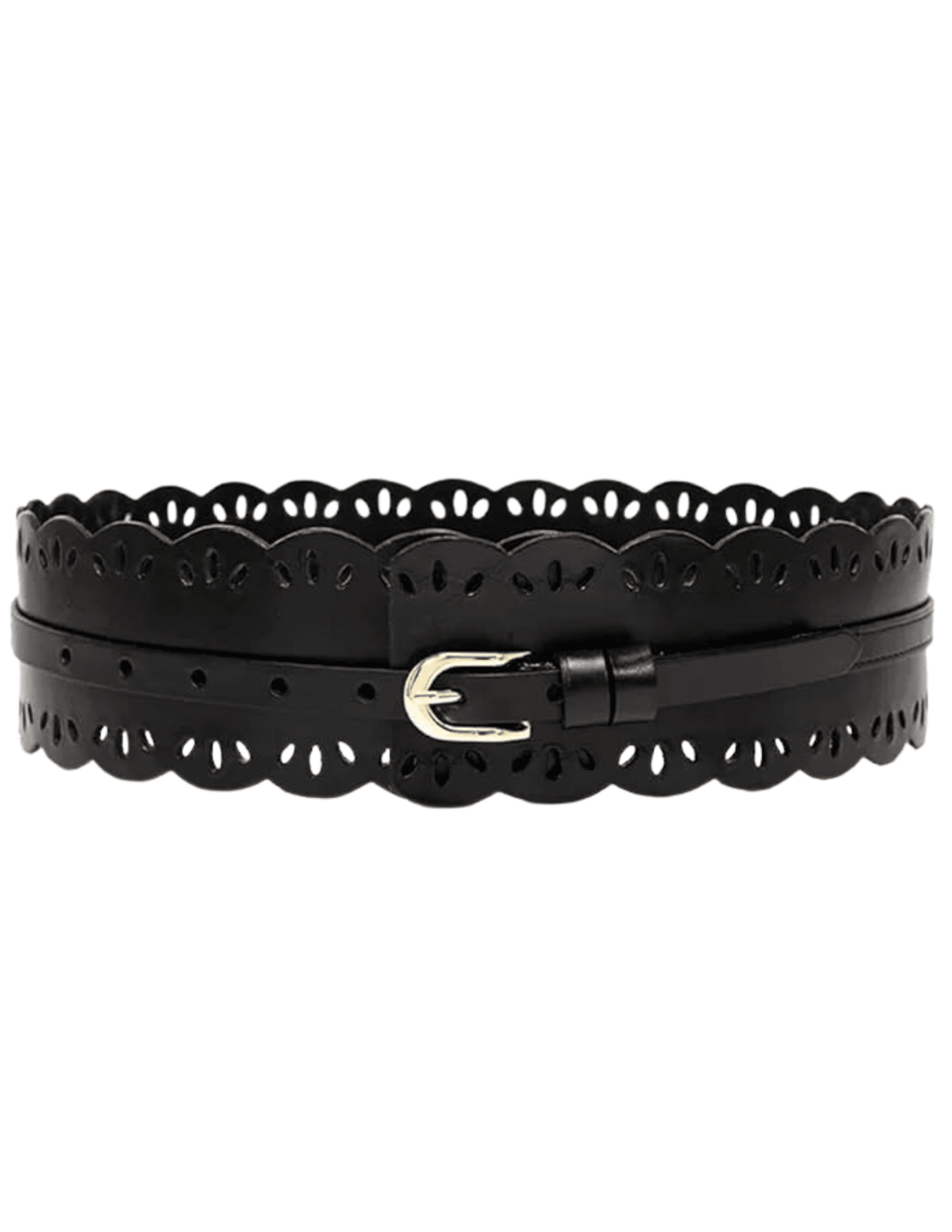 St. Barths La Robe - St. Barths La Robe Leather Laser-cut Waist Belt - Buy Online
