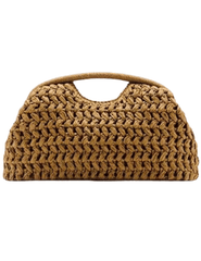 St. Barths La Robe Allison Straw Pouch Clutch in Natural