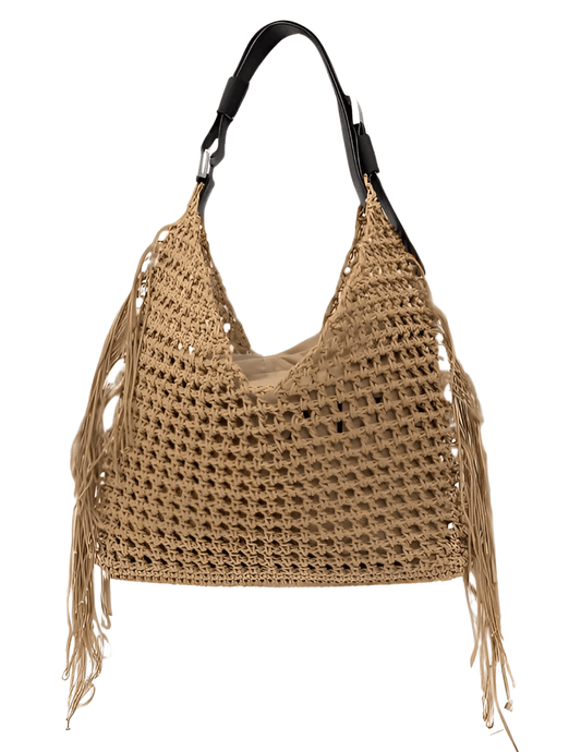 St. Barths La Robe - St. Barths La Robe Crochet Fringe Tote - Buy Online