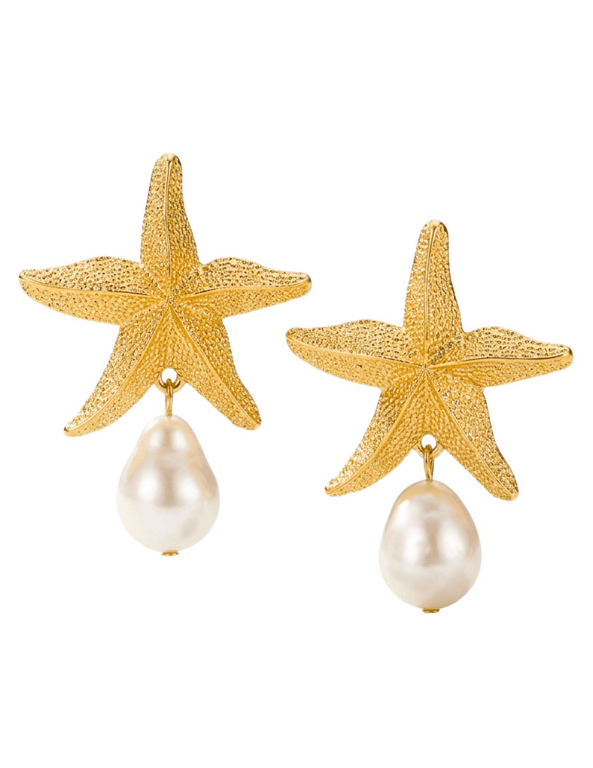 St. Barths Helena Starfish Earrings in Gold
