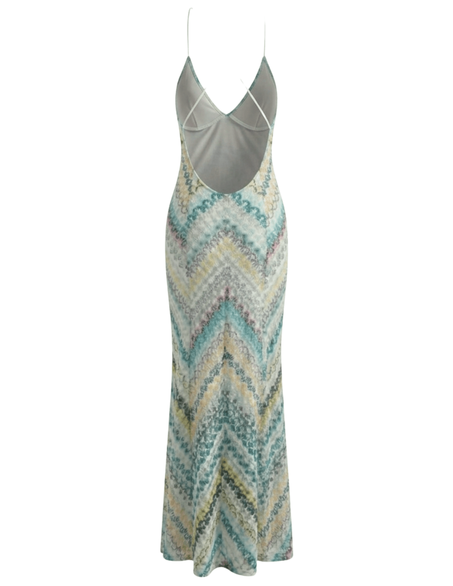 grey green maxi dress Womens Monsoon Sage Green Ellie V-Neck Sheer Sleeve Plunge Tulle Maxi Dress US 8