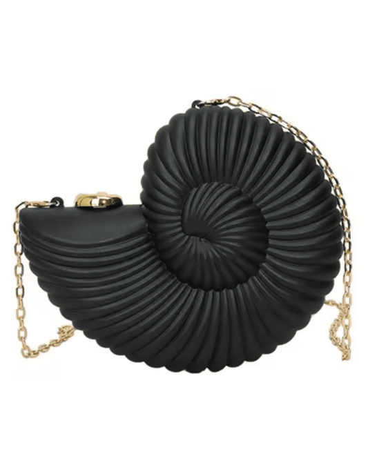 St. Barths La Robe Nautilus matte acrylic crossbody bag in black