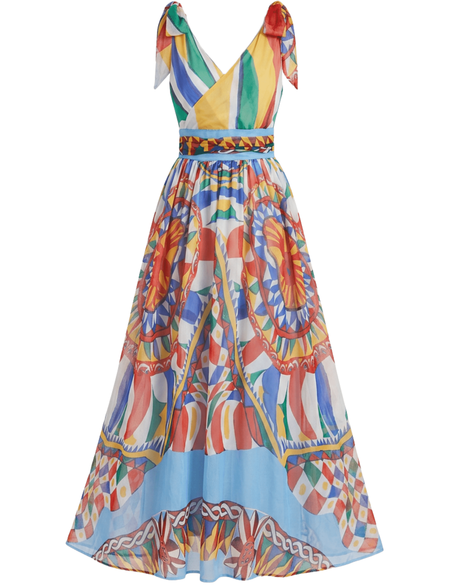 St. Barths La Robe Piper Maxi Dress in Faded Sicily Multi