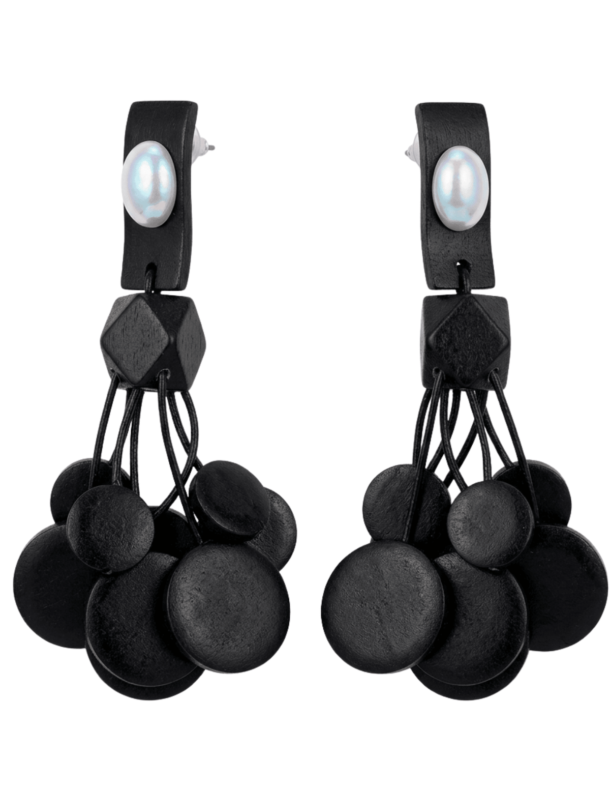 St. Barths La Robe Yara Wooden Earrings | Steven Dann
