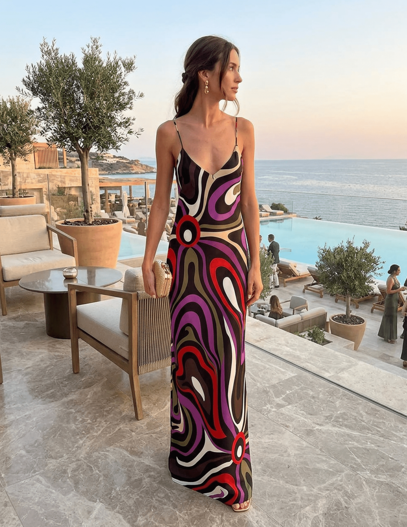 St. Barths La Robe - St. Barths La Robe Lorretta Printed Maxi Dress - Buy Online
