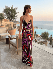 St. Barths La Robe - St. Barths La Robe Lorretta Printed Maxi Dress - Buy Online