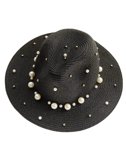 St. Barths La Robe - St. Barths La Robe Pearl Embellished Sun Hat - Buy Online
