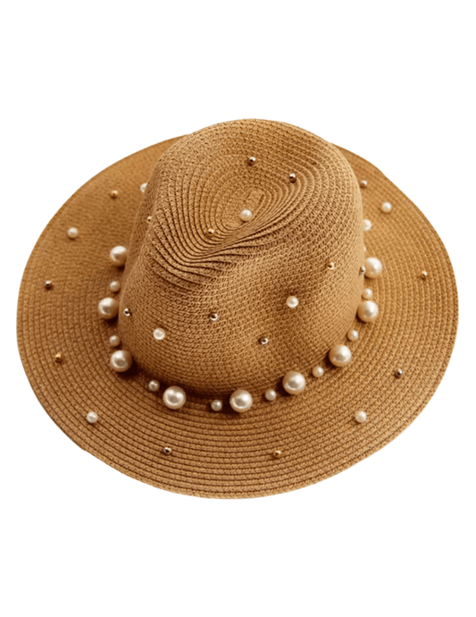 St. Barths La Robe - St. Barths La Robe Pearl Embellished Sun Hat - Buy Online