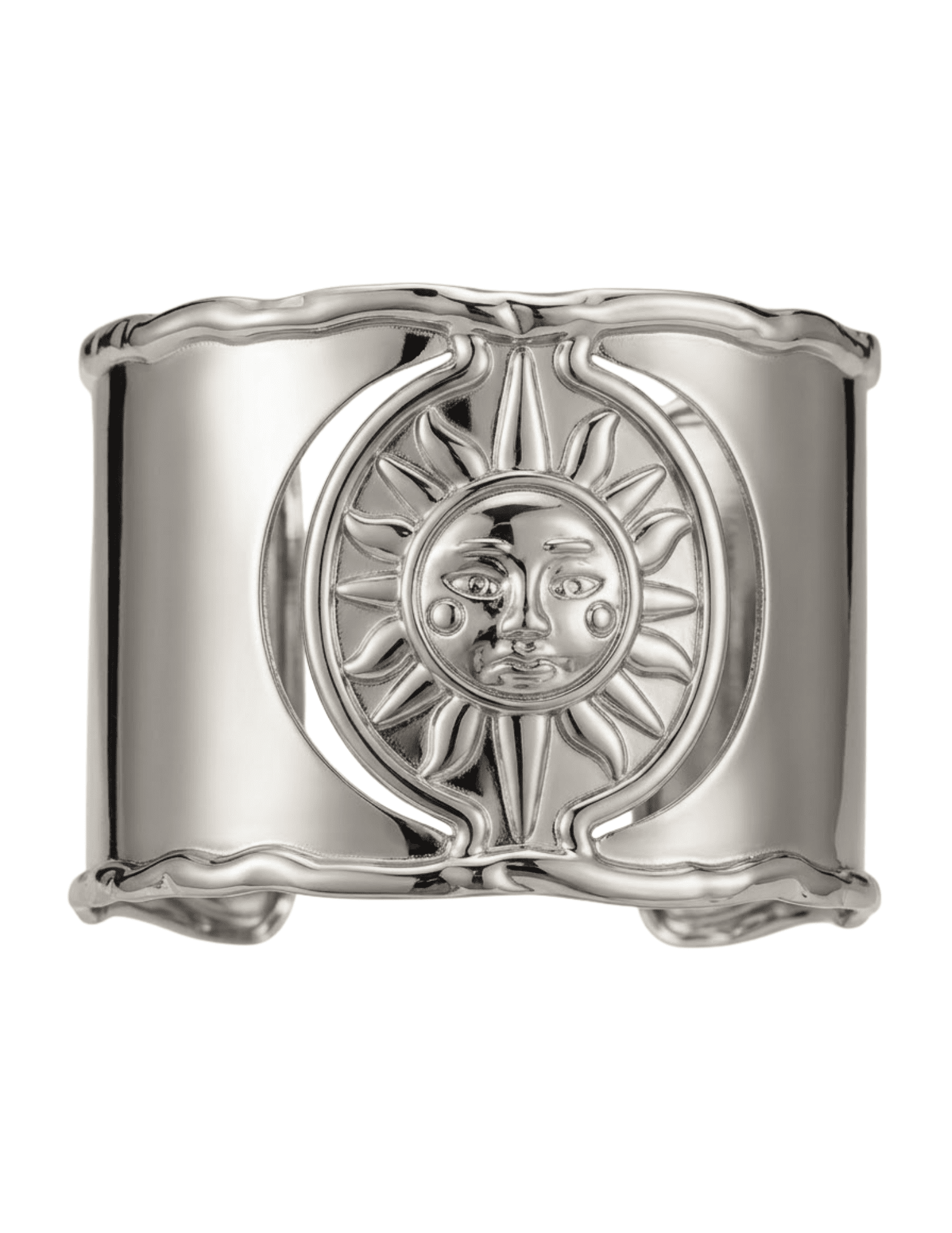 St. Barths La Robe Soleil wide cuff bracelet in silver