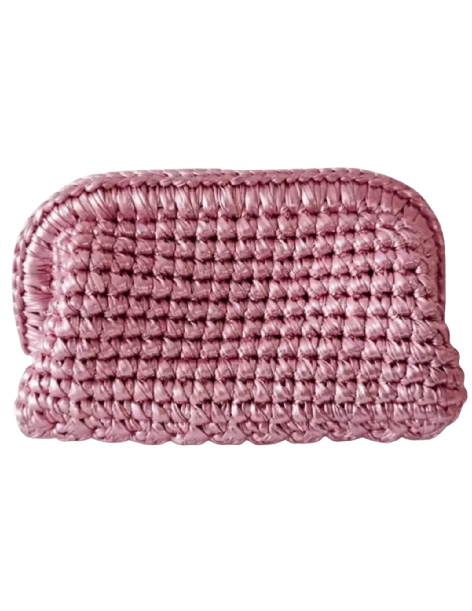 St. Barths Zoe metallic woven clutch in pink