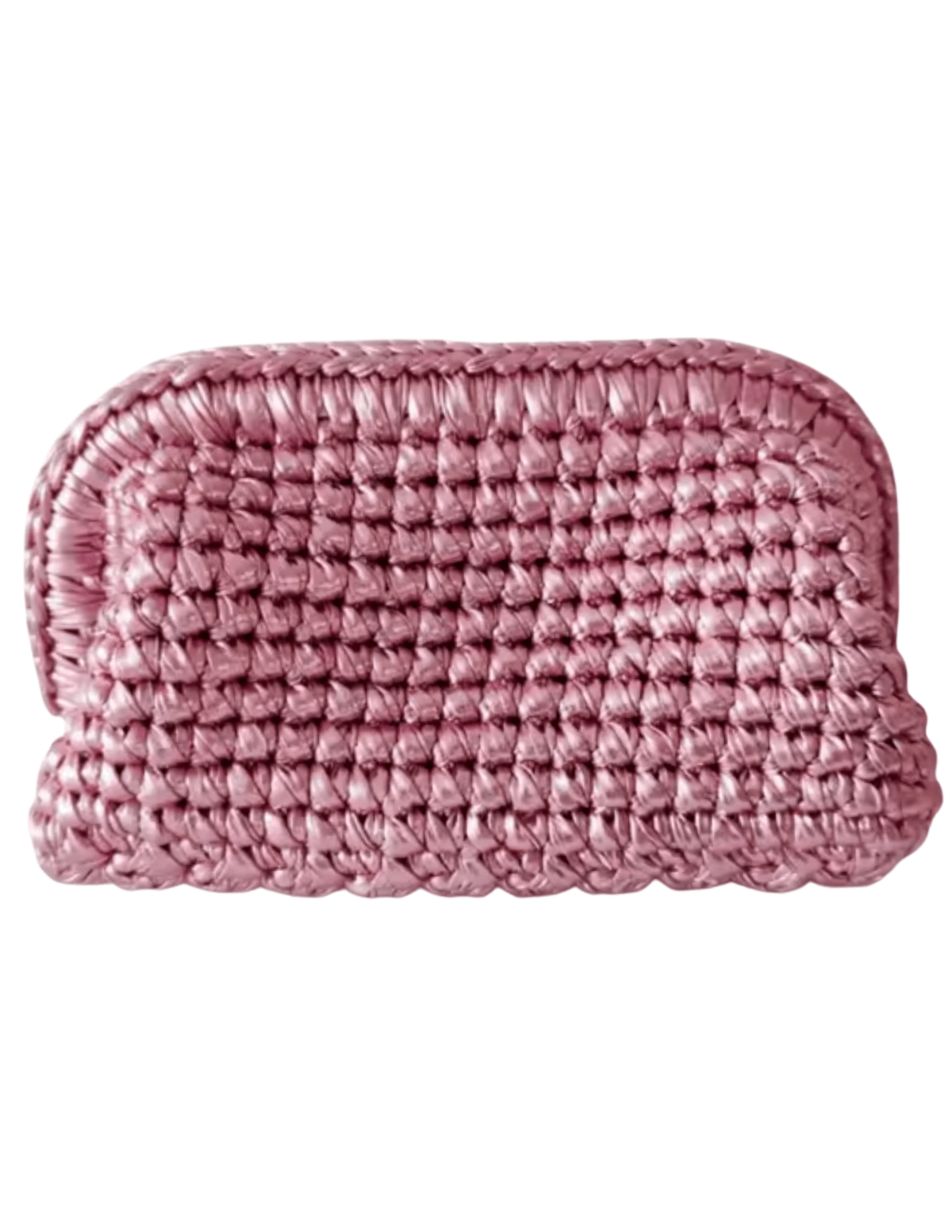 St. Barths Zoe metallic woven clutch in pink