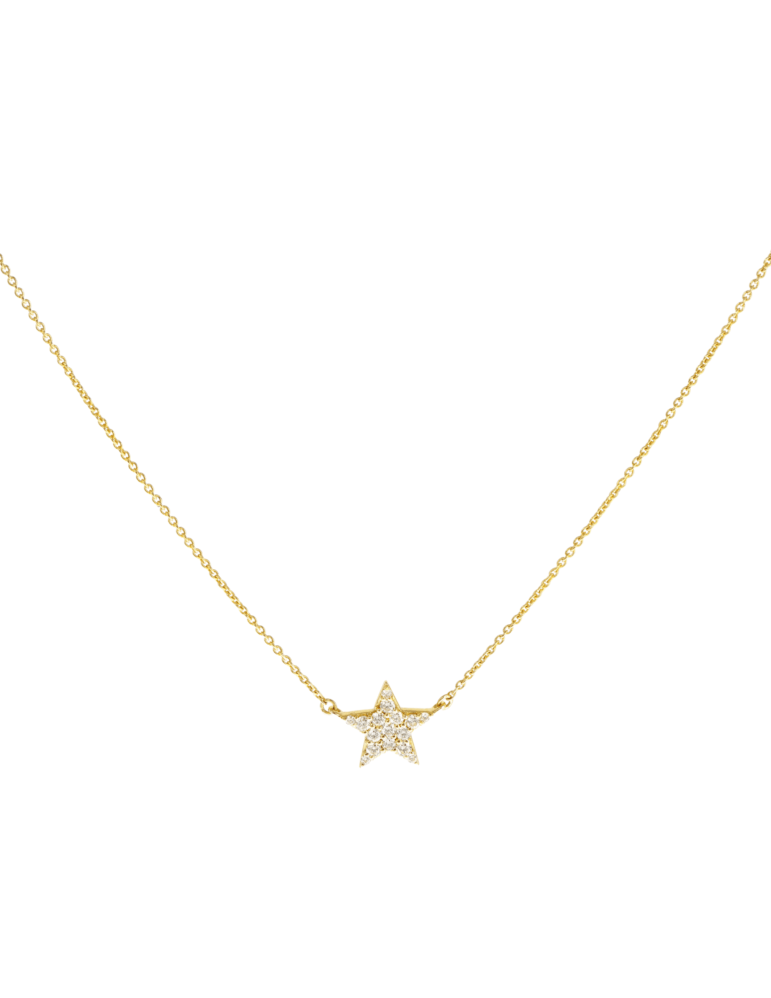 Steven Dann - Steven Dann 14K Yellow Gold Diamond Star Necklace - Buy Online