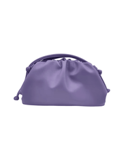 Steven Dann amethyst leather pouch clutch bag