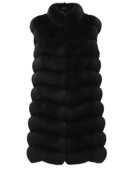 Women’s luxury real fox fur sleeveless vest