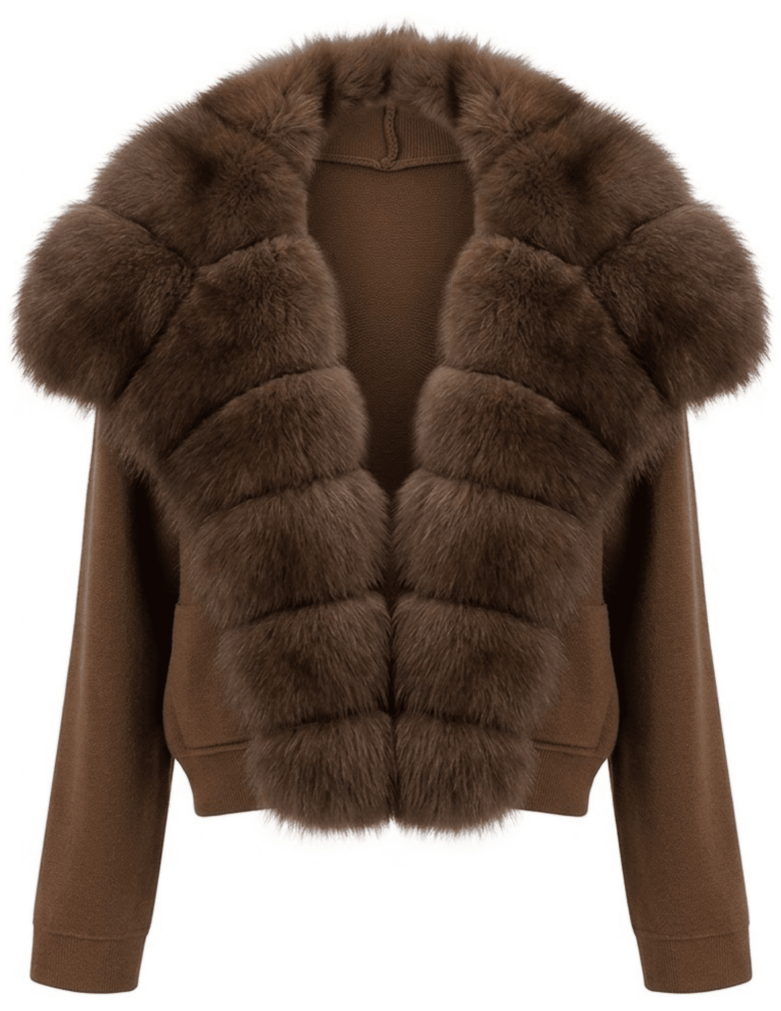 Steven Dann Bonnie Fox Collar Cardigan in Coffee