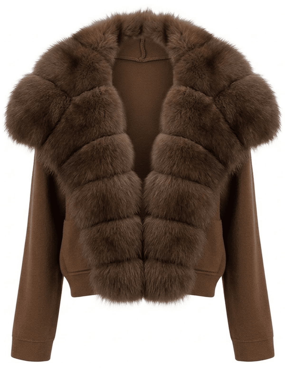 Steven Dann Bonnie Fox Collar Cardigan in Coffee