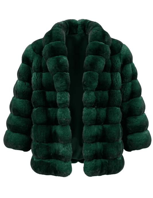 Steven Dann Cameron Emerald Green Rex Fur Jacket