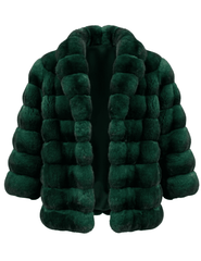 Steven Dann Cameron Emerald Green Rex Fur Jacket