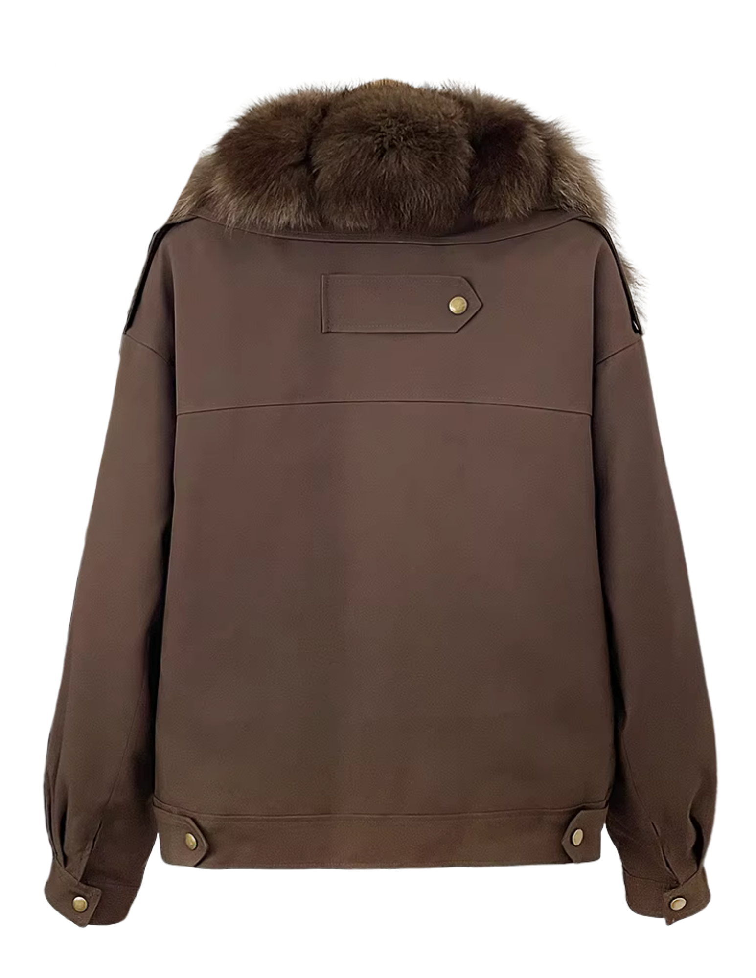 Back view of Steven Dann Tiffany Down Jacket in Coffee