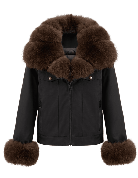 Steven Dann Valerie Down Jacket in Black closed